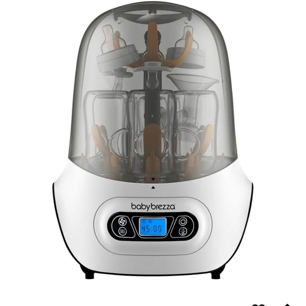 Baby Bottle Sterilizer and Dryer - White and Orange